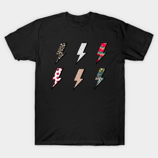 Trendy Lightning Bolts Sticker Pack T-Shirt